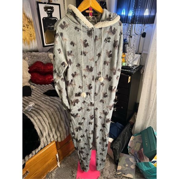 large bearpaw hooded fur fleece onsie/costume pj sleep pajama onesie fleece - Picture 4 of 9